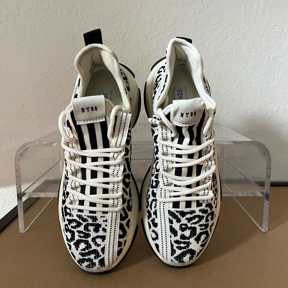 Steve Madden Maxima Knit Leopard Print Sneakers Style MAX108S1– Women's Size 11M - Picture 4 of 9